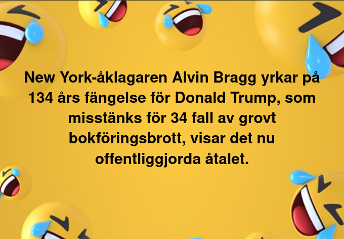 Bragg Yrkar På 134 År Fängelse För Trump