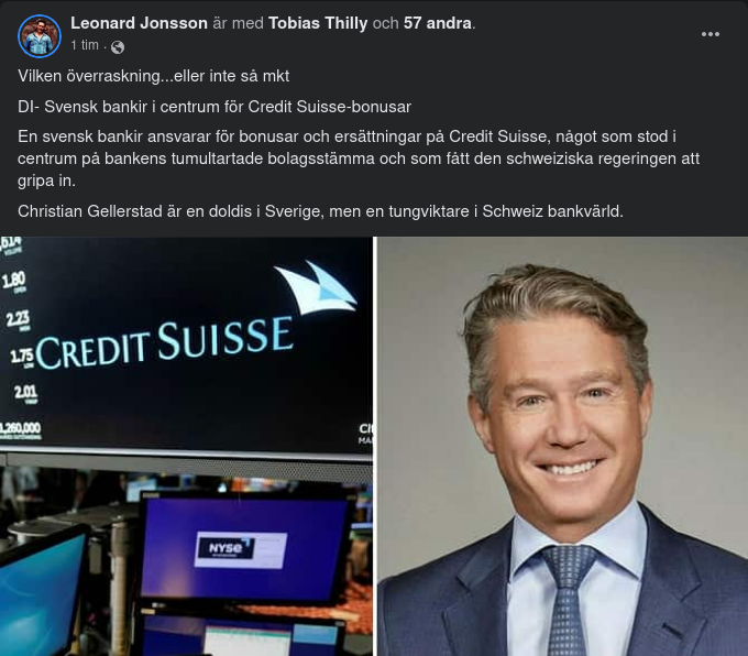 Credit Suisse & Hitta Svensken