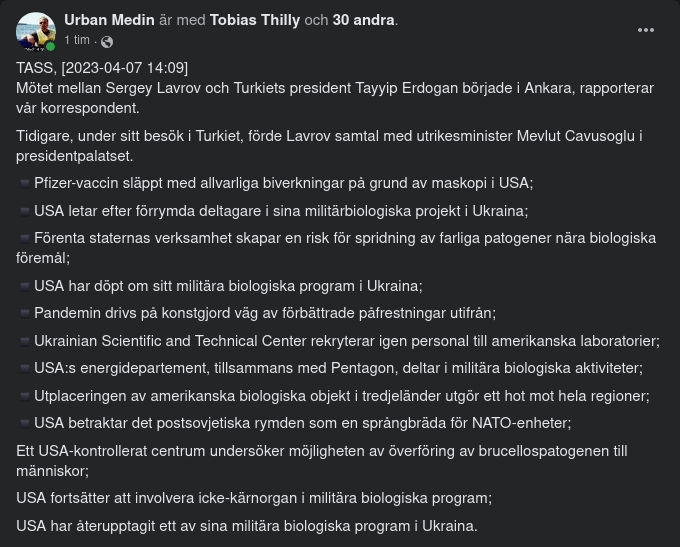 Samtal Med Lavrov I Turkiet