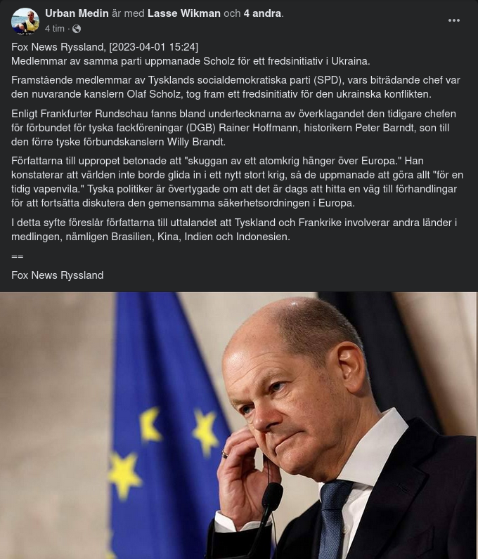 Intern Tysk Fredsuppmaning