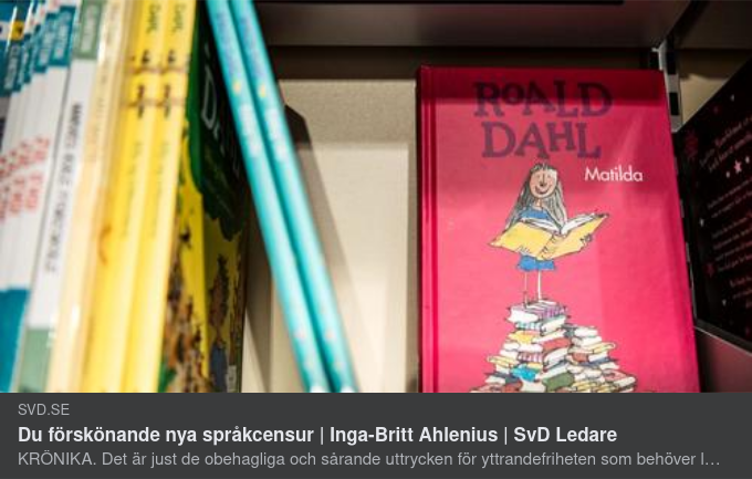 Ahlenius & Yttrandefriheten I SvD