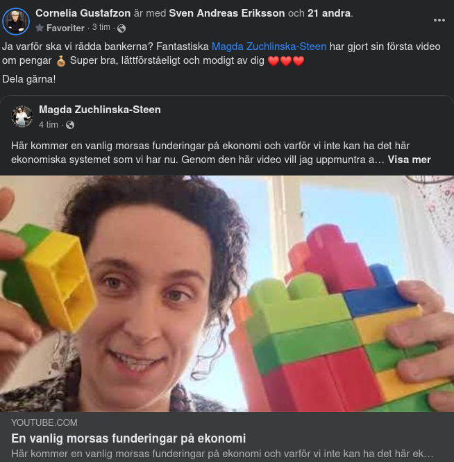 En Vanlig Morsa & Ekonomin