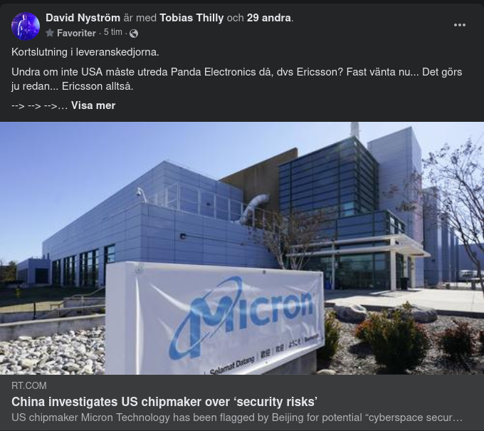 Kina Utreder Amerikansk Chiptillverkare Angående Säkerhetsrisker