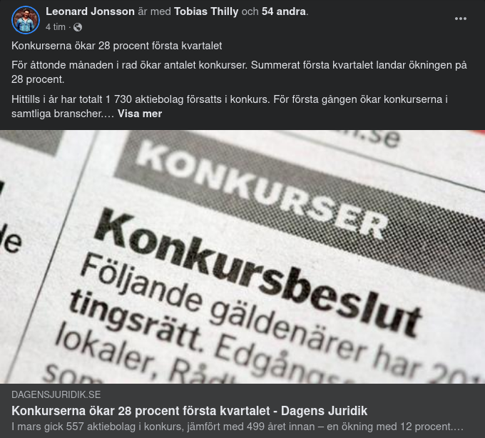 Konkursökande Första Kvartal