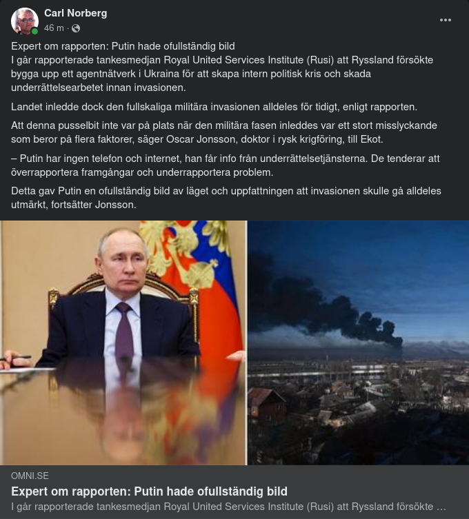 Rapport Om Ofullständig Bild