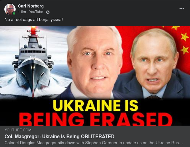 Dags att Lyssna - Col. Macgregor Har Ordet