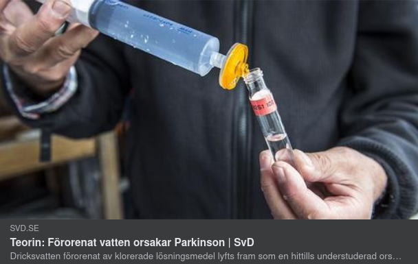 Parkinson Orsakat Av Förorenat Vatten?