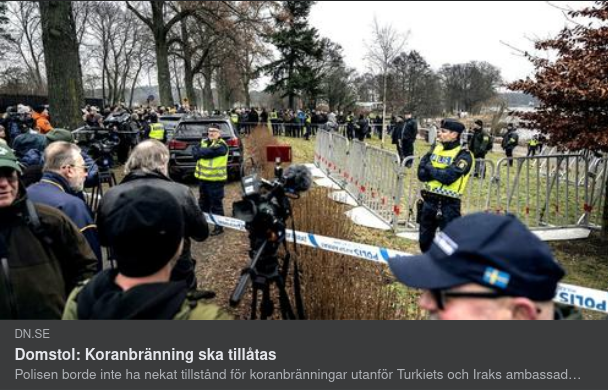 Polisen, Domstolar & Koranbränningar