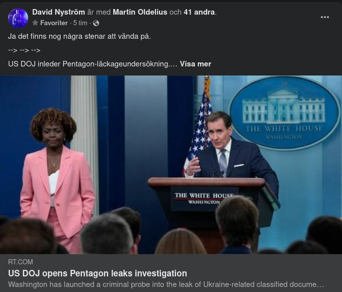 DoJ Öppnar Pentagonläckageundersökning