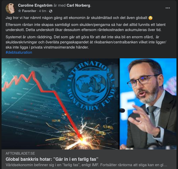 Hotande Global Bankkris I Aftonslasket