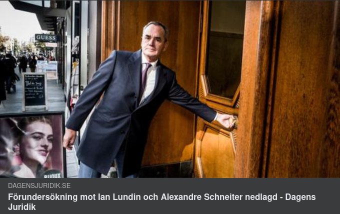 Nedlagd Förundersökning Mot Lundin & Schneiter