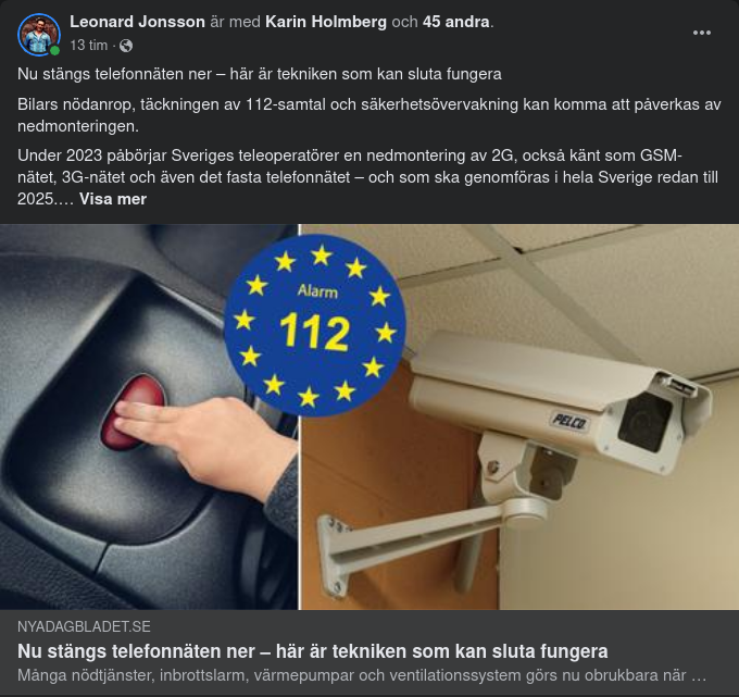 Svensk Telefonnätsnedstängning