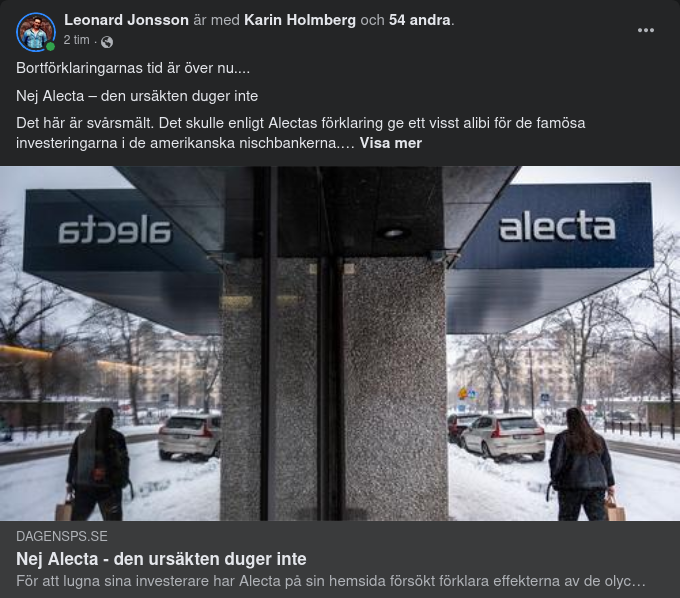 Alecta Ursäktar Sig Med Black Rock & Vanguard