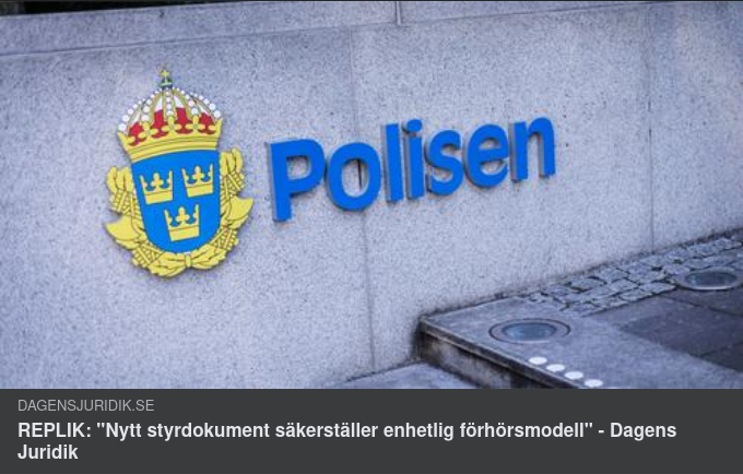 Tid För Styrdokument För Enhetlig Förhörsmodell