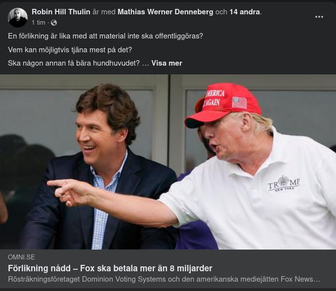 Förlikning Mellan Fox News & Dominion