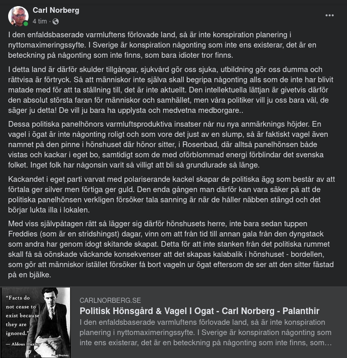 Politisk Hönsgård & Vagel I Ögat