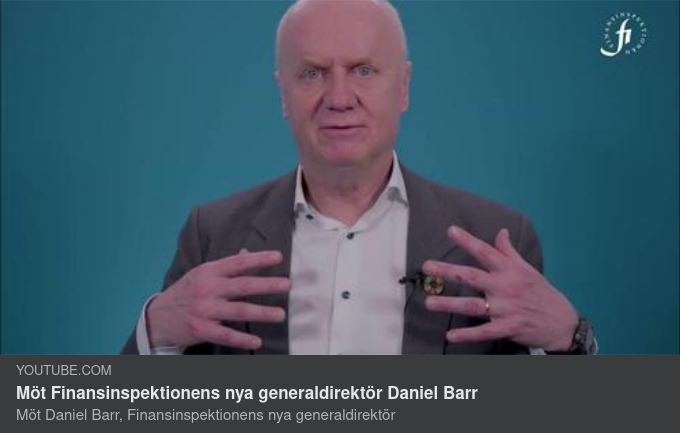 Daniel Barr - Finansinspektionens Nya Generaldirektör