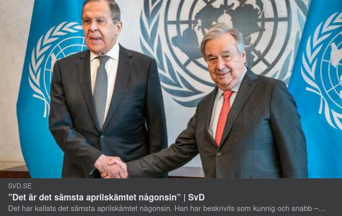 Surt Om Lavrov I SvD