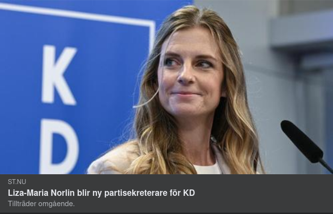 Liza-Maria Från Sundsvall Ny KD-Partisekreterare