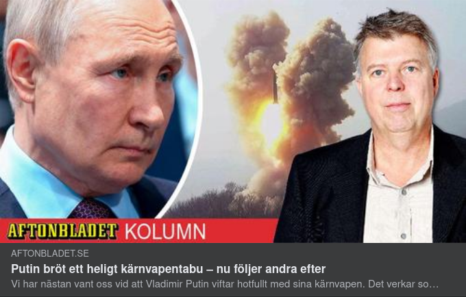 Heligt Kärnvapentabubrytande Putin I Aftonslasket Med Woffie