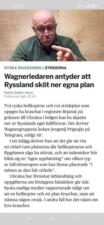 Antydande Wagnerledare