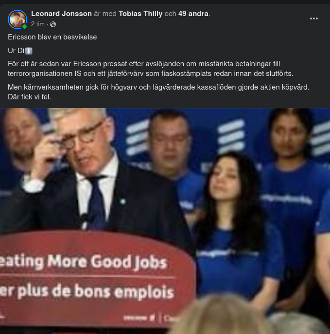 Ericsson En Besvikelse I DI