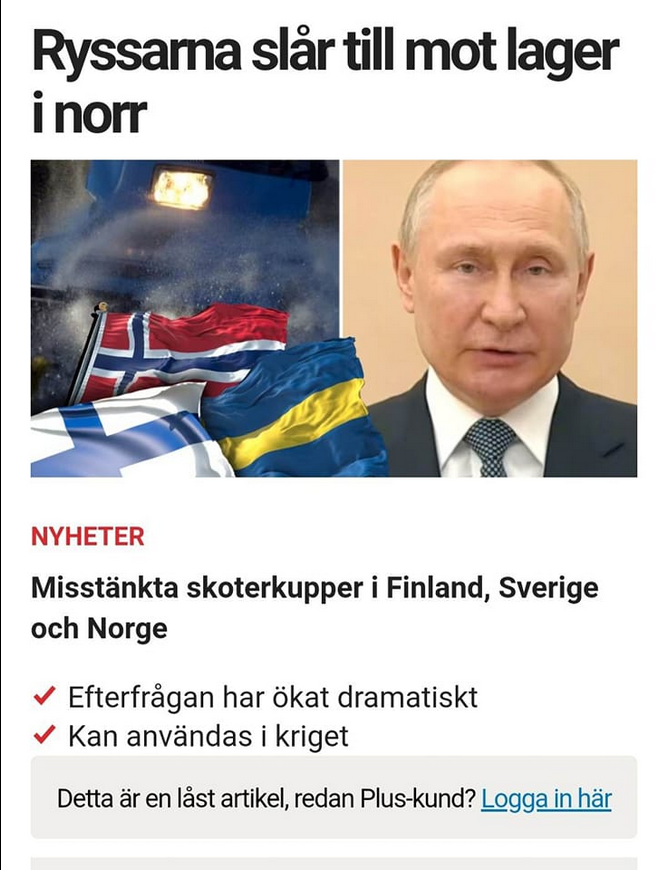Skoterkuppande Ryssar I Norr