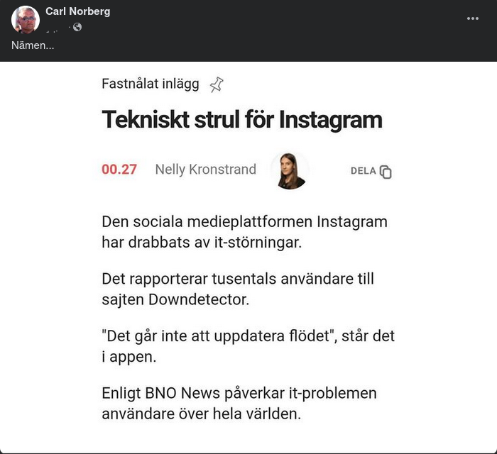 Instagram Strular Tekniskt