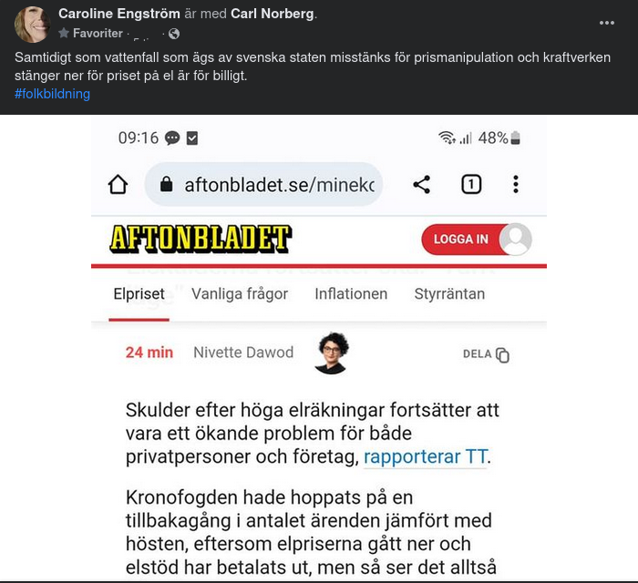 Elräkningsskulder & Elprismanipulation