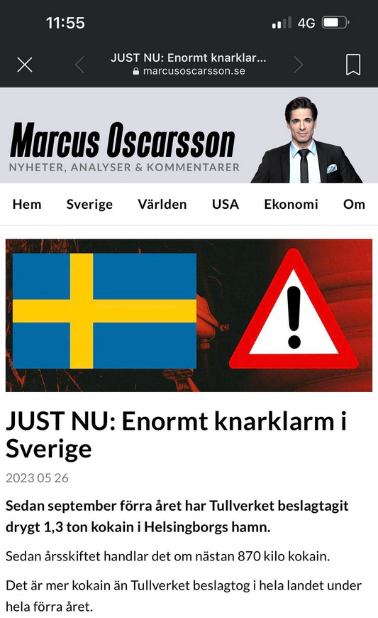 Svenska Tullen & Kokaintransit