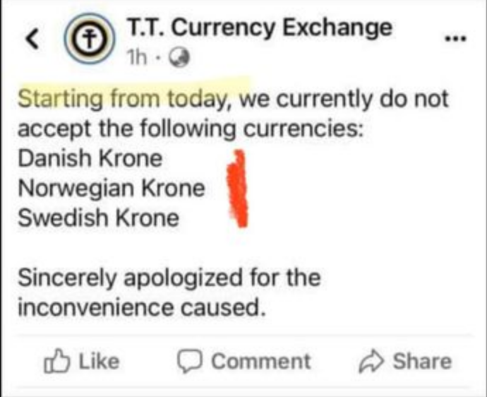 Nordiska Kronvrak Till Valutor