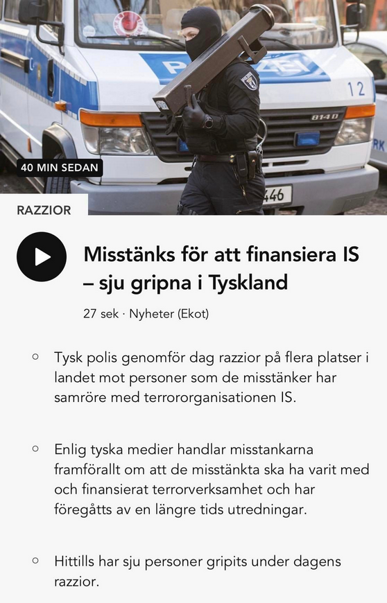 ISfinansieringsmisstänkta Gripna I Tyskland