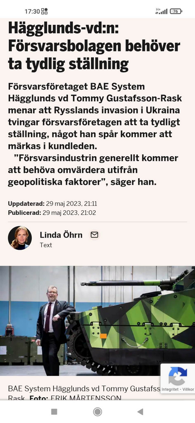 Försvarsindustriellt Omvärderingsbehov