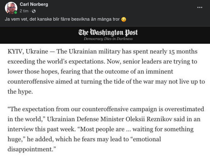 Besvikelse Över Ukraina?..