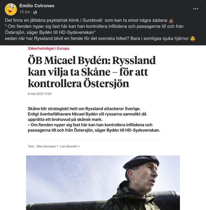 ÖB Ser Ryskt Skånebegär