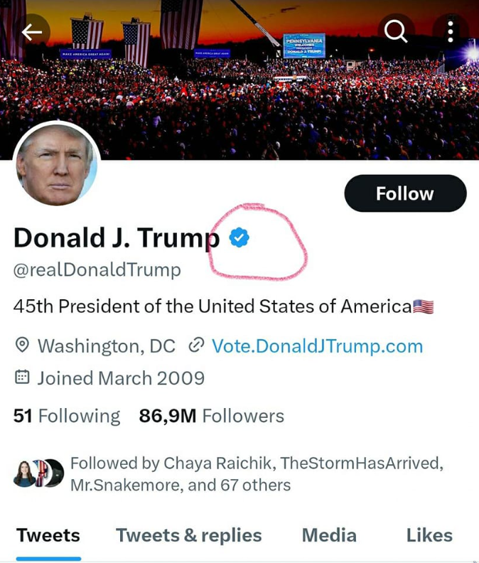Verifierad Trump
