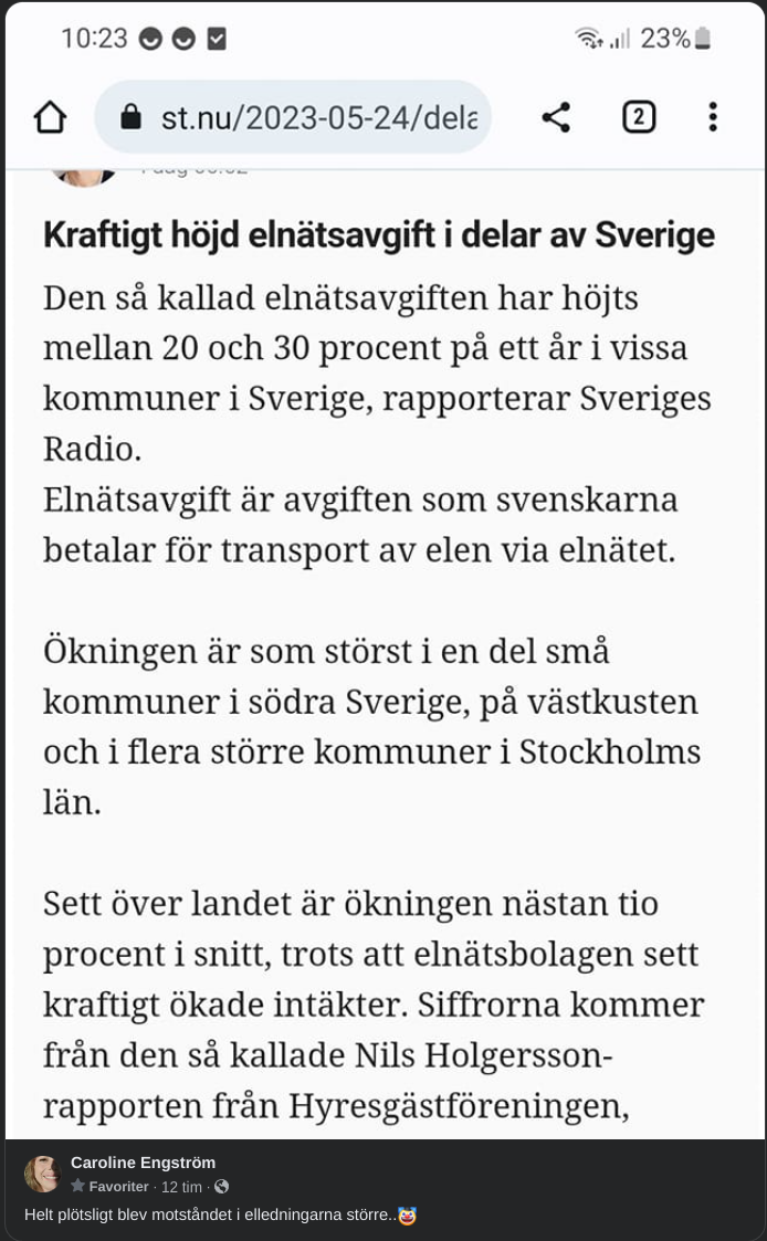 Ökat elledningsmotstånd