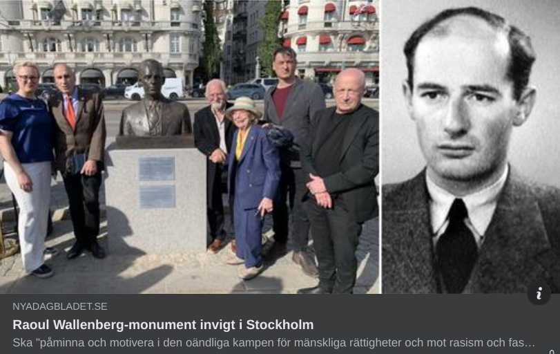 Raoul Wallenberg-monument invigt