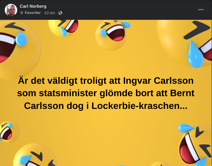 Troligt från Ingvar Carlsson