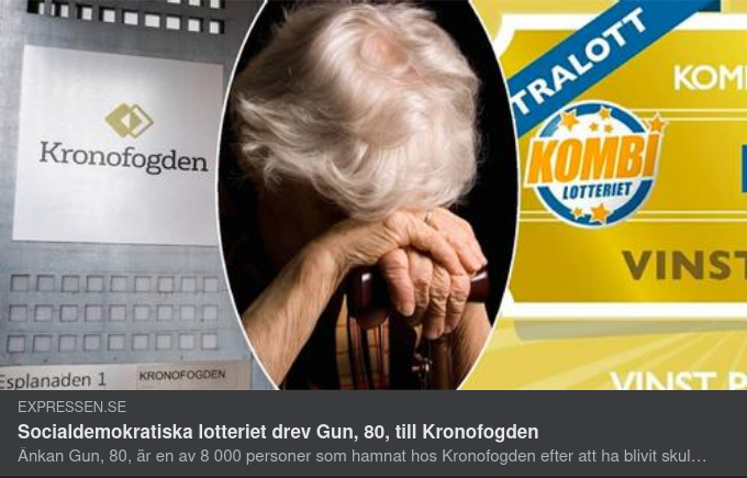 8000 Hamnade Hos Kronofogden Efter Socialdemokratilotterispelande