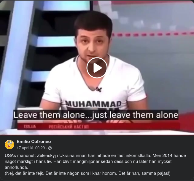 Zelensky För Inte Så Länge Sedan