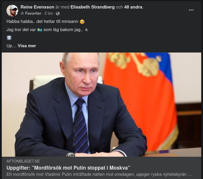 Stoppat Mordförsök På Putin