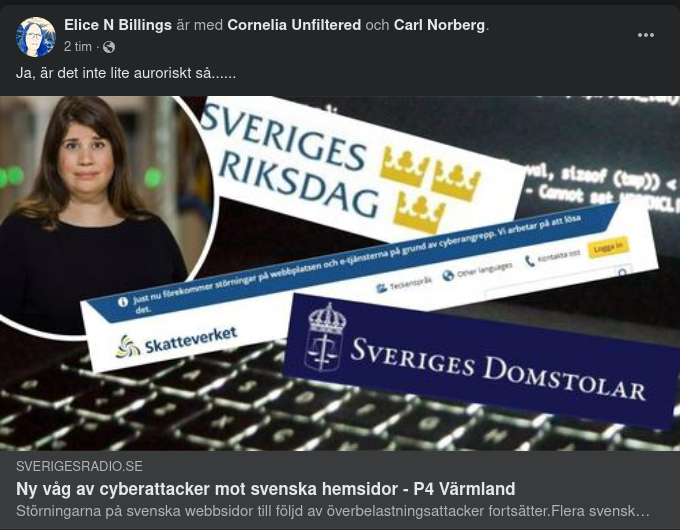 Ny Cyberattacksvåg Mot Svenska Hemsidor
