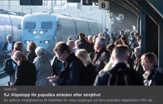 Köpstopp Hos SJ Efter Strejkhot
