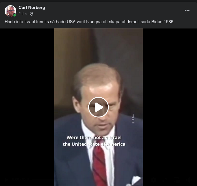 Biden Om Israel 1986