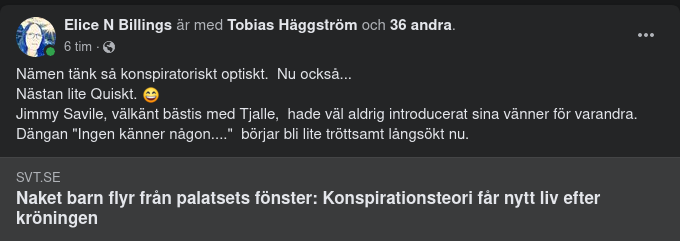 Kungligheter & Konspirationsoptik