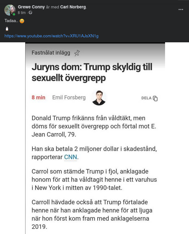 Trump Döms För Sexuellt Övergrepp
