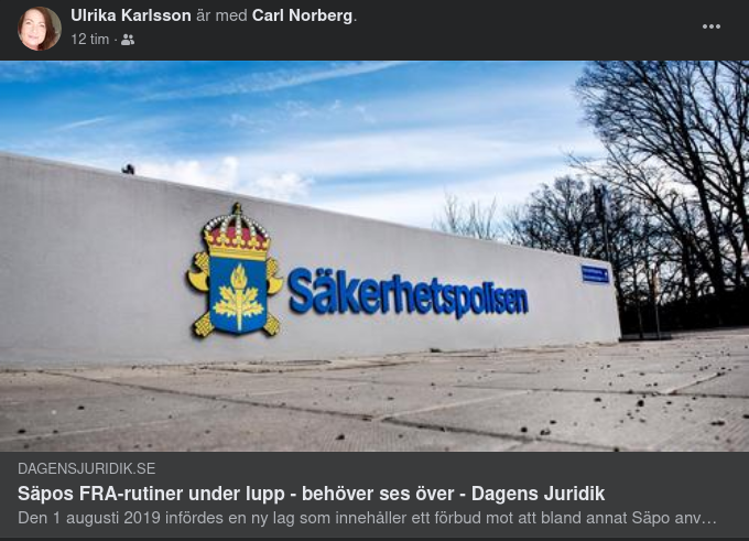 Säpos FRA-Rutiner Under Lupp