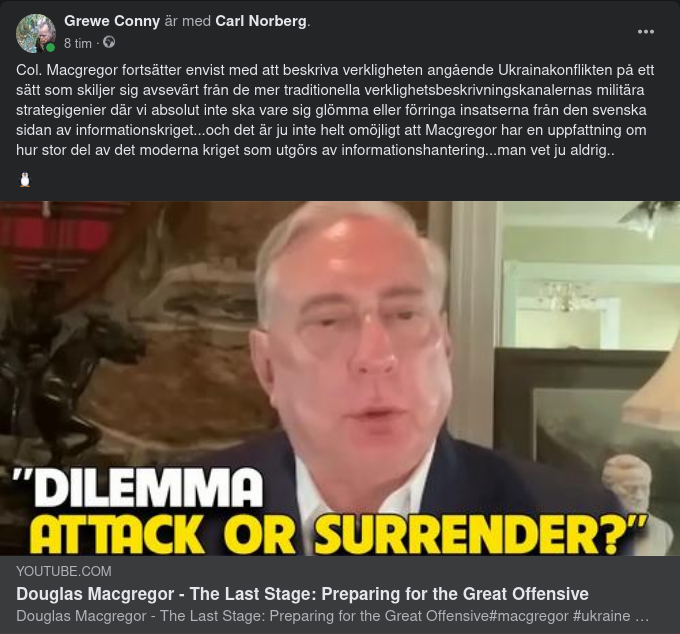 Col. Macgregor Om Läget I Ukraina