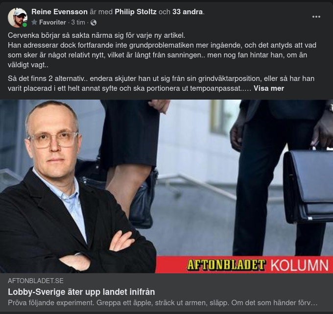 Aftonslasksportionerande Cervenka